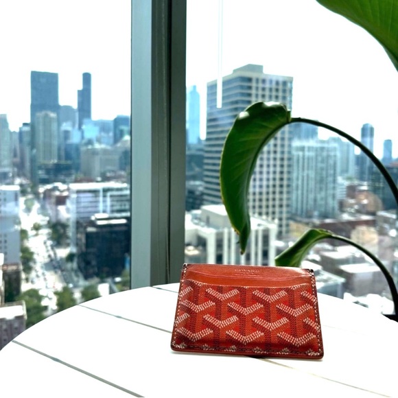 AUTHENTIC Goyard Saint-Sulpice Orange Card Holder Wallet - Picture 4 of 4